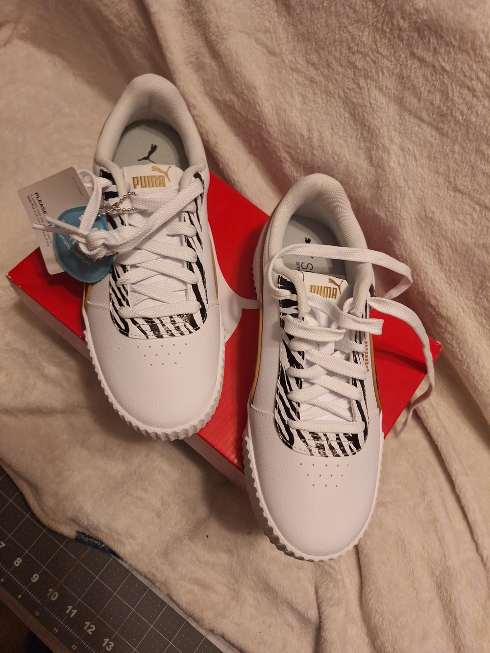 Puma Women's  White Sneakers In Carinia Animal Mix